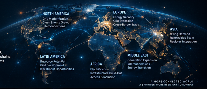 Global power system map visual